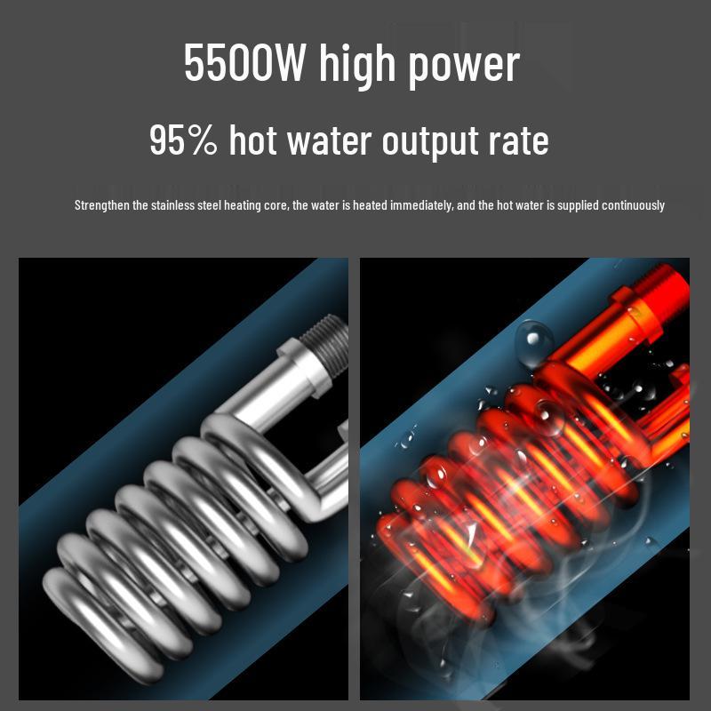 Kompakter Instant Elektrischer Duschheizer mit Temperaturregelung