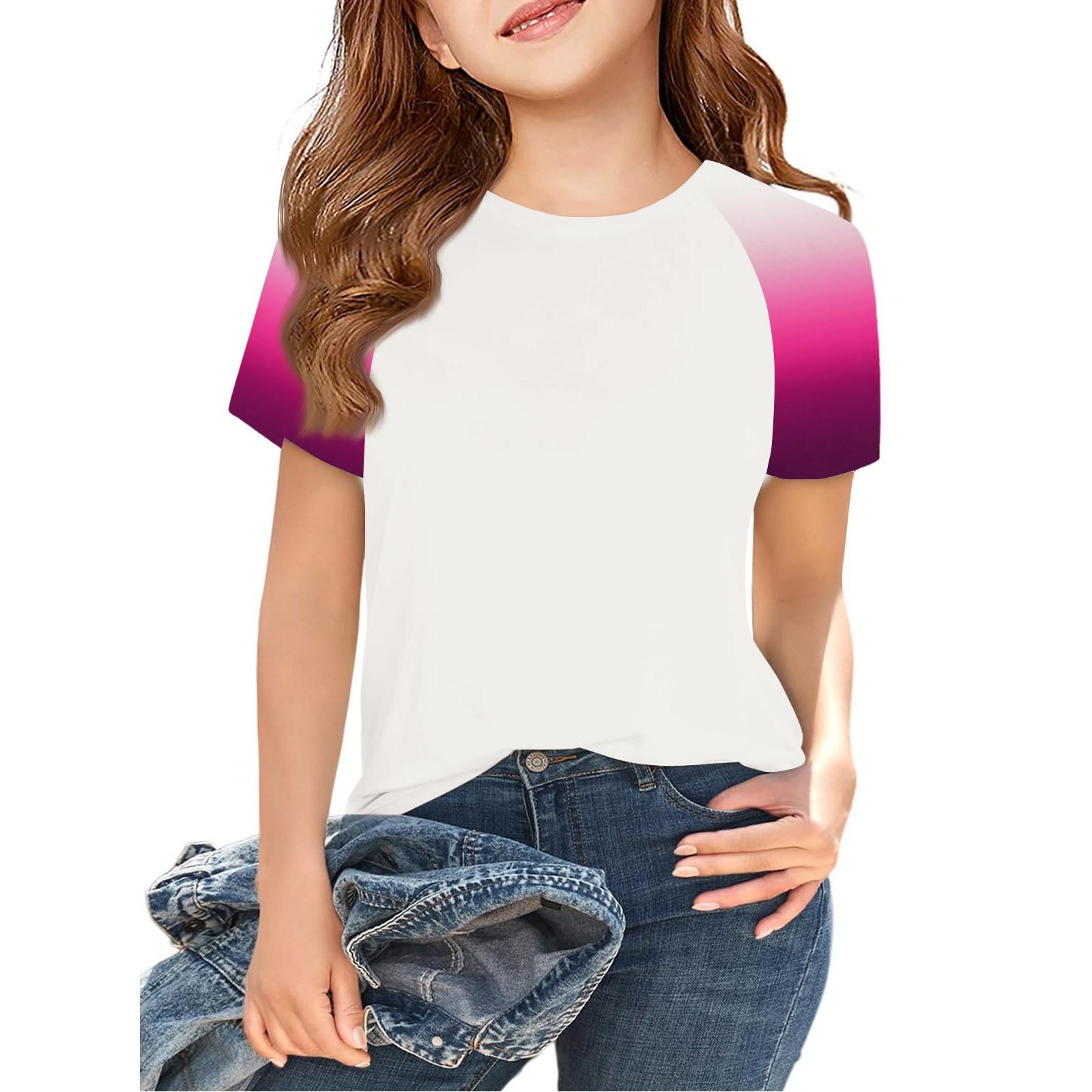 

Футболки для малюків, дівчаток, хлопчиків, дитячі футболки з принтом і короткими рукавами для хлопчиків і дівчаток 2-12 років 160 білий