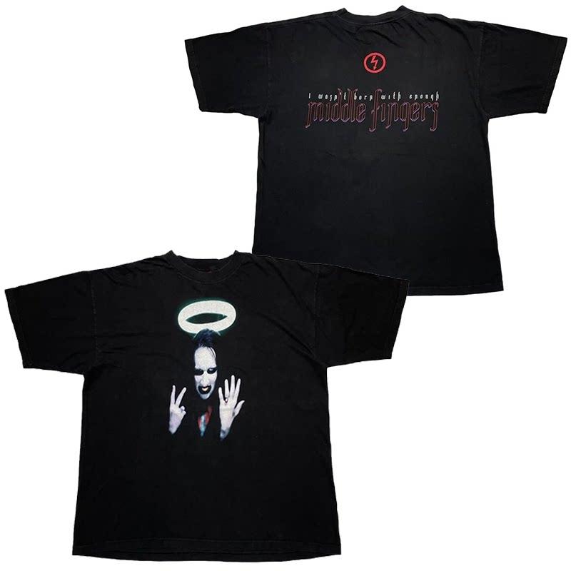 

ZX Marilyn Manson Abstract Casual TShirt Luxury Band Brand for Men and Women Top 2026 New Band L