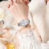 OLEVS Women's Watch, Waterproof, Analog Quartz, Popular Fashion, Women's Arm Watch, Stylish, Silver Dial, White, Stainless Steel Band, Silver Women Wa