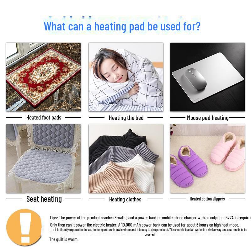 5V USB Electric Heating Pad for DIY Foot Warmer, Mouse Pad, and Gloves