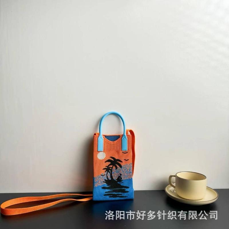 Premium Sense Ns Mobile Phone Bag New Cartoon Knitted Bag Dopamine Niche Versatile Messenger Shoulder Bag Handbag