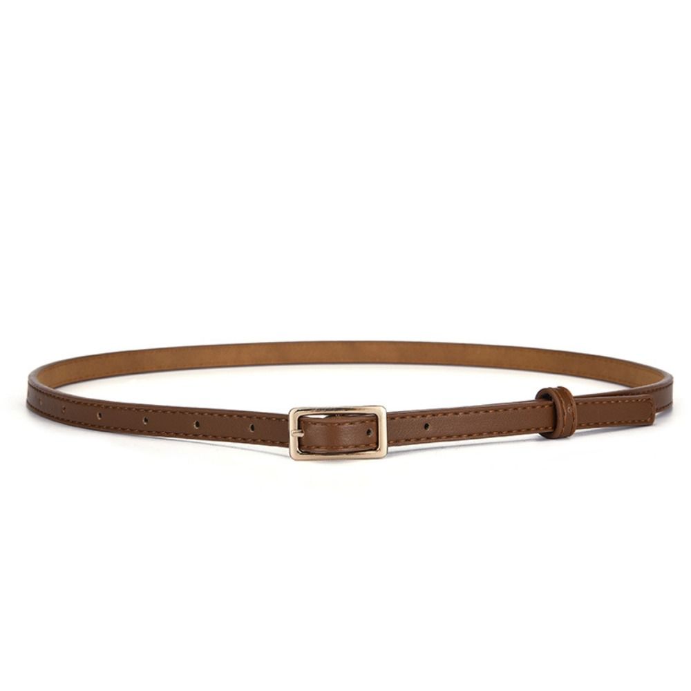 Simple Women s PU Leather Belt Versatile Fashion Trendy Waistband Waist Belt хаки