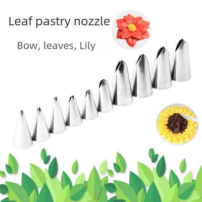 Ugello per decorare torte a forma di foglia in acciaio inossidabile 304