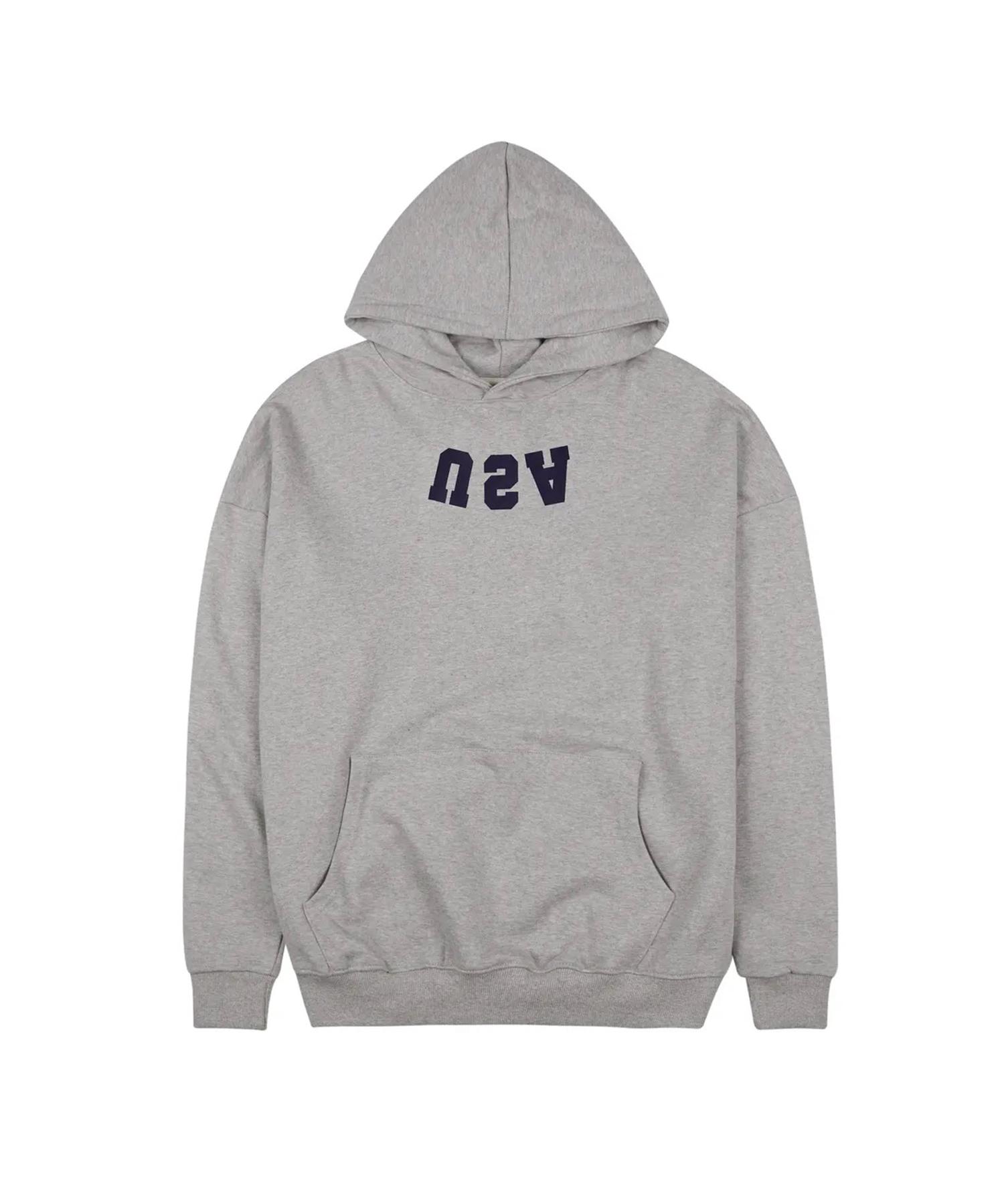 Cream Soda Lab Reverse Usa Small Logo Hoodie Grey Xl
