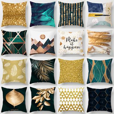 Nordic Style Modern Gold Pillowcase Home Pillow Light Luxury Sofa Pillow Cushion Cover