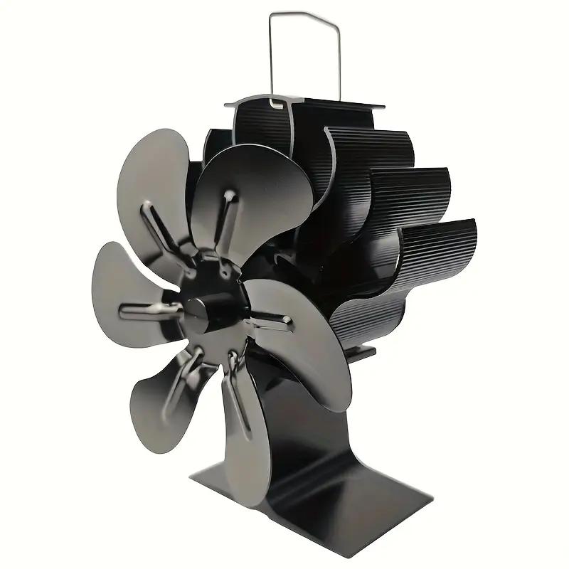 

6 лопастей, работающий от тепла вентилятор для печи, тихий, неэлектрический, для камина, дровяной печи, экологичный дизайн для эффективного распределения тепла в доме