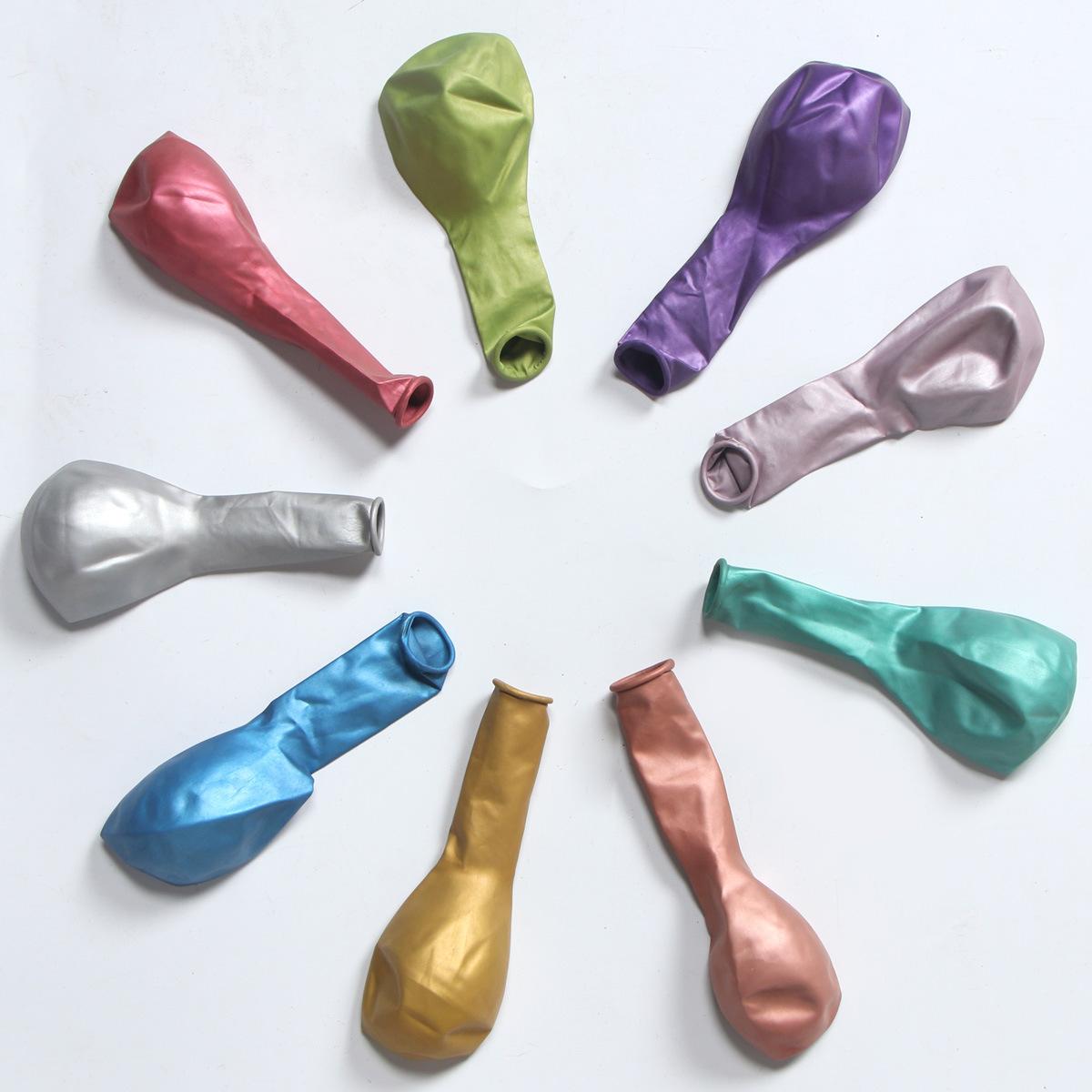 Thickened Metal Latex Balloons 10 Inch Golden round Shape for Wedding Birthday Party Decoration Business Opening Celebration