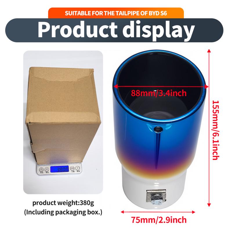 Compatible Car Muffler Tailpipe for Honda Spirior, BYD S6, Mitsubishi ASX, Haval H6, and Prado