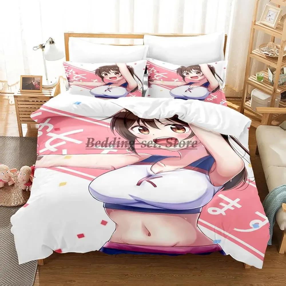 Chizuru Rent Girlfriend Bedding Set Single Twin Full Queen King Size Bed Set Aldult Kid Bedroom Duvetcover Sets Anime Bed
