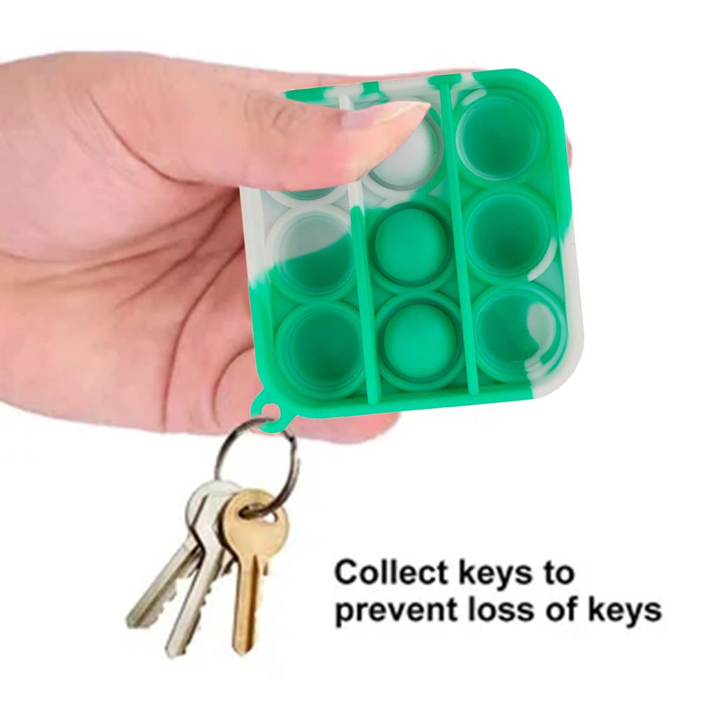 Children Adult Push Bubble  Sensory Toy Key Ring Educational Toy