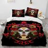 3D Print Horror Gothic Female Skull Dead Girl Comfortable Duvet Quilt Cover Pillowcase Bedding Set Children Bedroom Home Textile