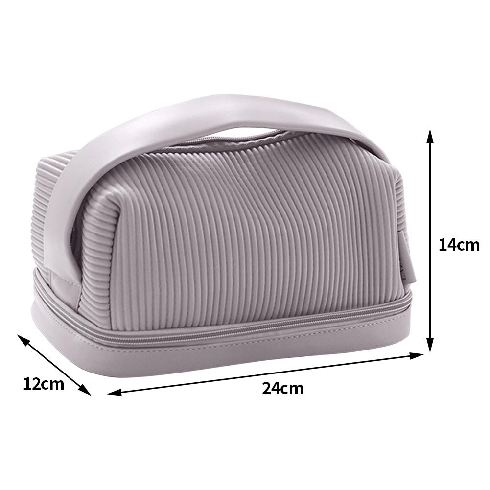 Double Layer Toiletry Bag Multi-function Beauty Bag Large Capacity Cosmetic Bag Fashion Makeup Tool Pouches for Weekend Vacation