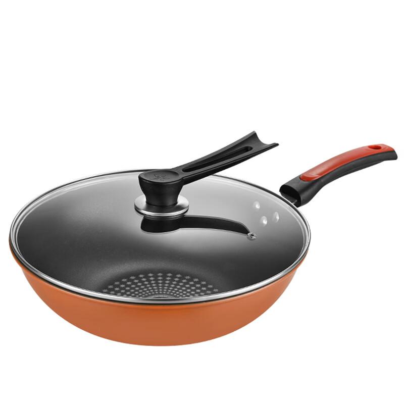 Wutuo 32cm 316 Stainless Steel Non-stick Wok with Lid