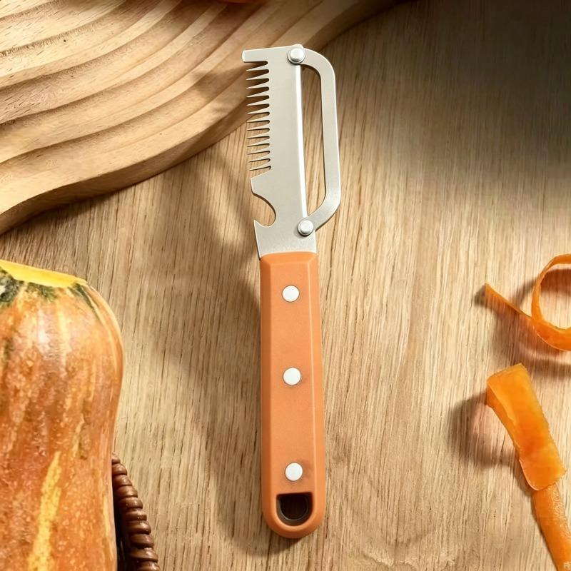 Stainless Steel Multi-Functional Kitchen Peeler, Grater, Slicer, and Opener