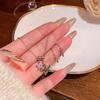 Stainless Steel Zircon Star Pendant Necklace for Women Exquisite Sweet Slider Necklace Vintage Casual Versatile Jewelry Gift New