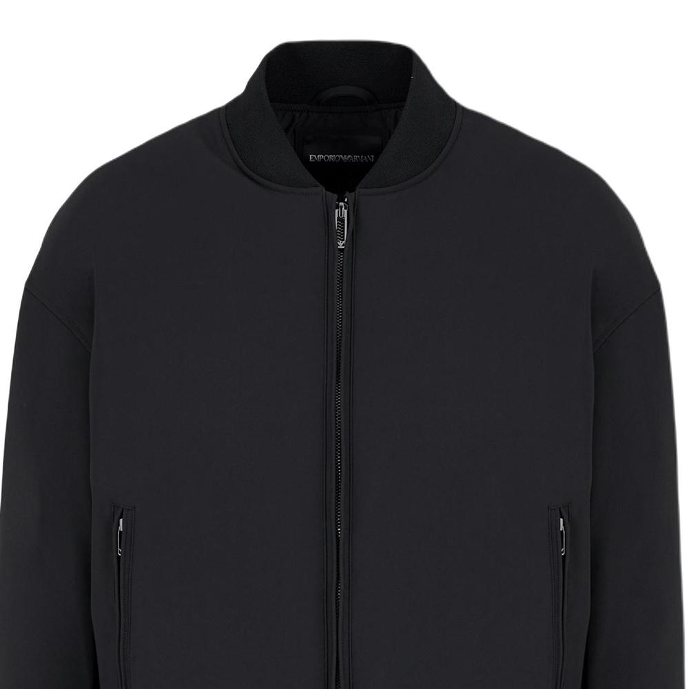 EMPORIO ARMANI Zipped Bomber Jacket In Technical Stretch Nylon 6D1B67-1NUSZ-0999
