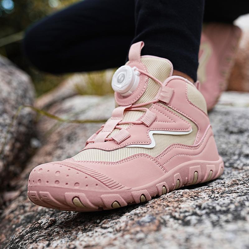 Kids Anti Slip Hiking Shoes Winter Plush Kids Trekking Sneakers Four Seasons Climbing Shoes Child Sport Footwear For Boys&Girls