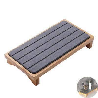 Water Absorbing Stone Tray Leak-Proof Diatomaceous Earth Stone Mat for Kitchen Countertops Quick Drying Soap Dish Organizer Vanity Mat