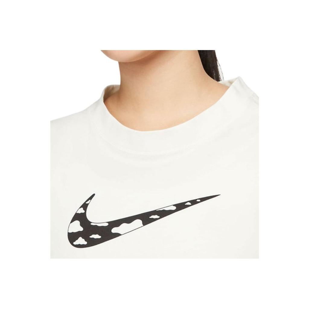 Nike Loose Fit Round Neck Short Sleeve T-Shirt With Back Letter Pattern Women Tops Sail-White DQ3308-133