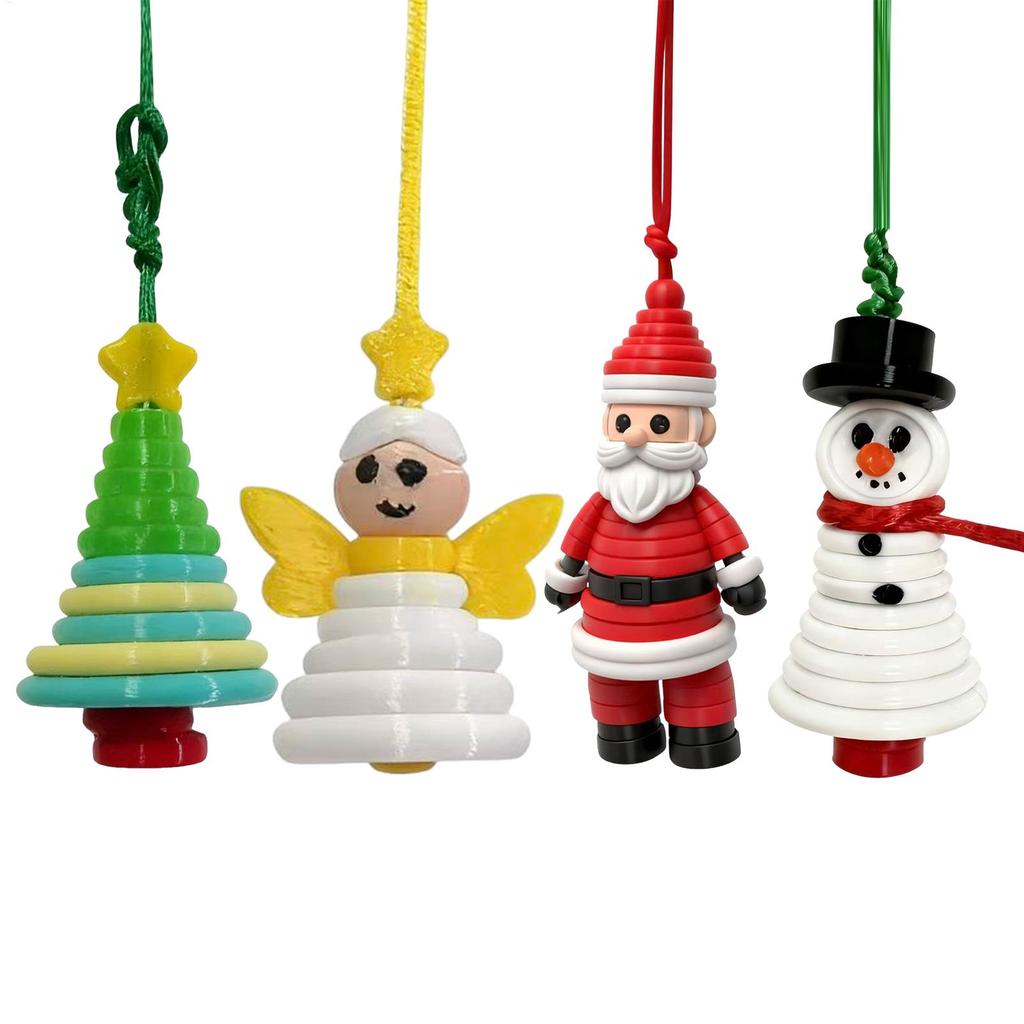 2025 Christmas DIY Button Decoration Snowman Santa Claus Angel Tree Pendant Ornaments Xmas Navidad Hanging 2026 Party Supplies
