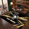 Pittsburgh Penguins Personalized Crystal Velvet Carpet, Customized Name Text Soft Anti‑Slip Rug for Living Room Bedroom