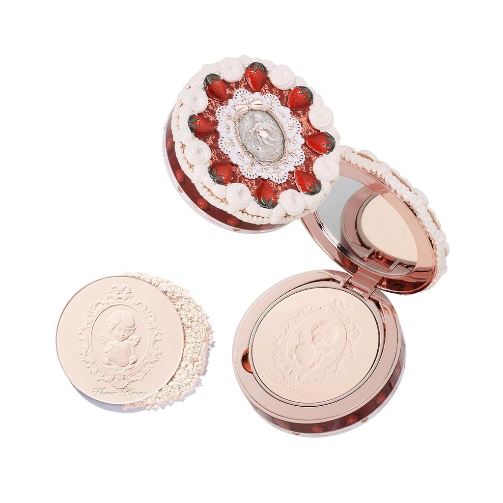 Flower knows Strawberry Cupid series Pressed Powder Matte Soft Focus Oil Control Holding Powder