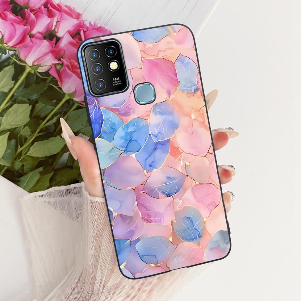 Case For Infinix Hot 10 Cover Aesthetic Cute Cat Fashion Funny Painted Bumper For Infinix Hot10 X682B X682C Casing