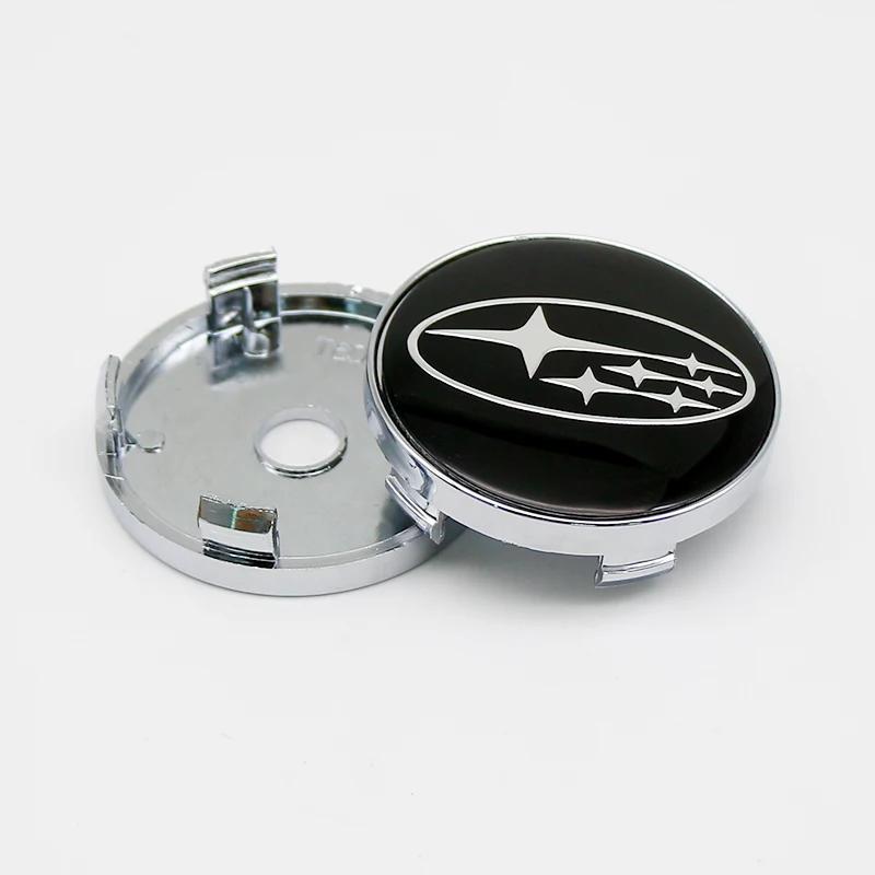 For Subaru WRX BRZ DRL XV STI Outback Legacy Forester Impreza Tribeca 4Pcs ABS 60mm Wheel Center Cover Hub Cover Logo X333