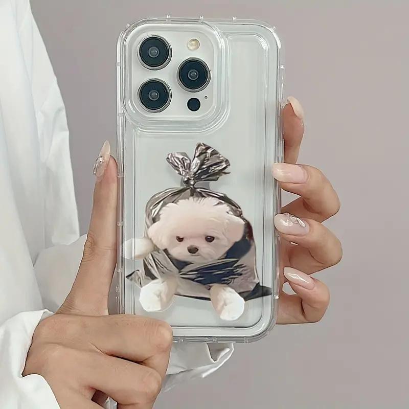 Dog Cat Couple Phone Case For iPhone 16 15 11 12 14 13 Pro Max Mini XS X XR 7 8 Plus Kawaii Cute Cartoon Animal Cellphones Cover