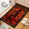 Gothic red warrior with sword Print Carpet Rug for Living Room Bedroom Sofa Doormat Home Decor Non-slip Floor Mat