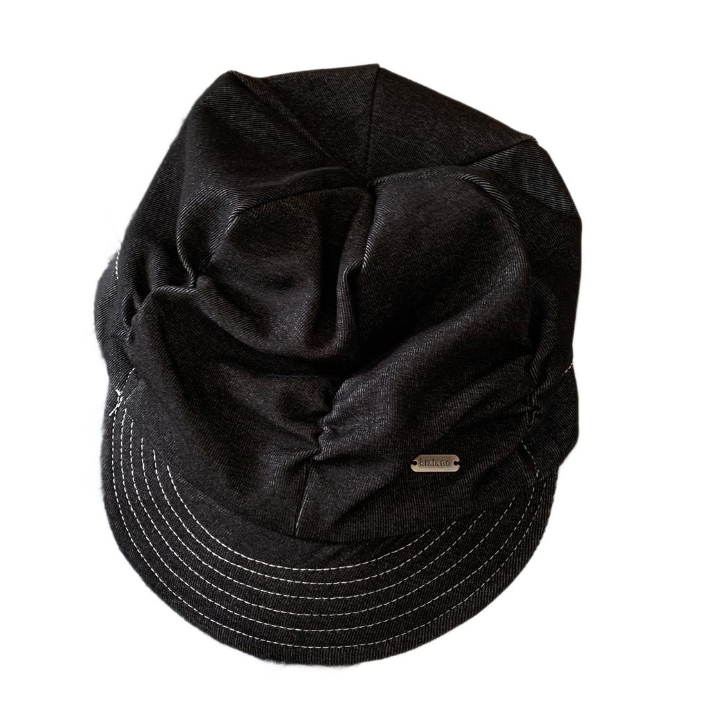 Spring and Autumn Folded Denim Octagonal Hat Women's Face Small Shade Basin Hat Versatile Fashion Painter Hat