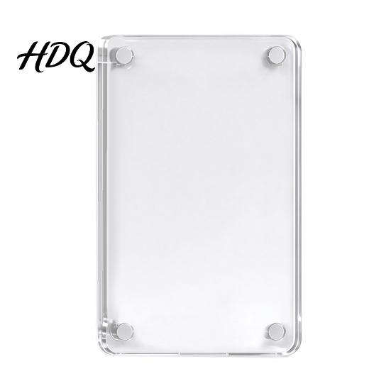 Acrylic Magnetic Frame 1 Pair Photo Fridge Magnet Picture for Display Refrigerator Clear Mini Holder Home Kitchen Decoration