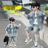 Trendy Toddler Boys' Summer Short-Sleeve Three-Piece Set 2026