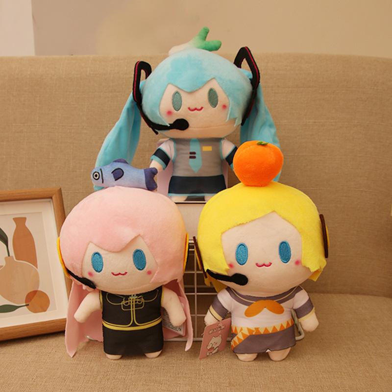 25cm Q Version Hatsune Miku Fufu Plush Doll Anime Peripheral Cute Stuffed Doll Decoration Girl Birthday Gift