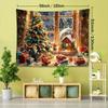 1pc European and American Style Christmas Indoor Tree Scene Snow House Gift Tapestry, Bohemian Home Living Room Bedroom Decoration Holiday Present wit