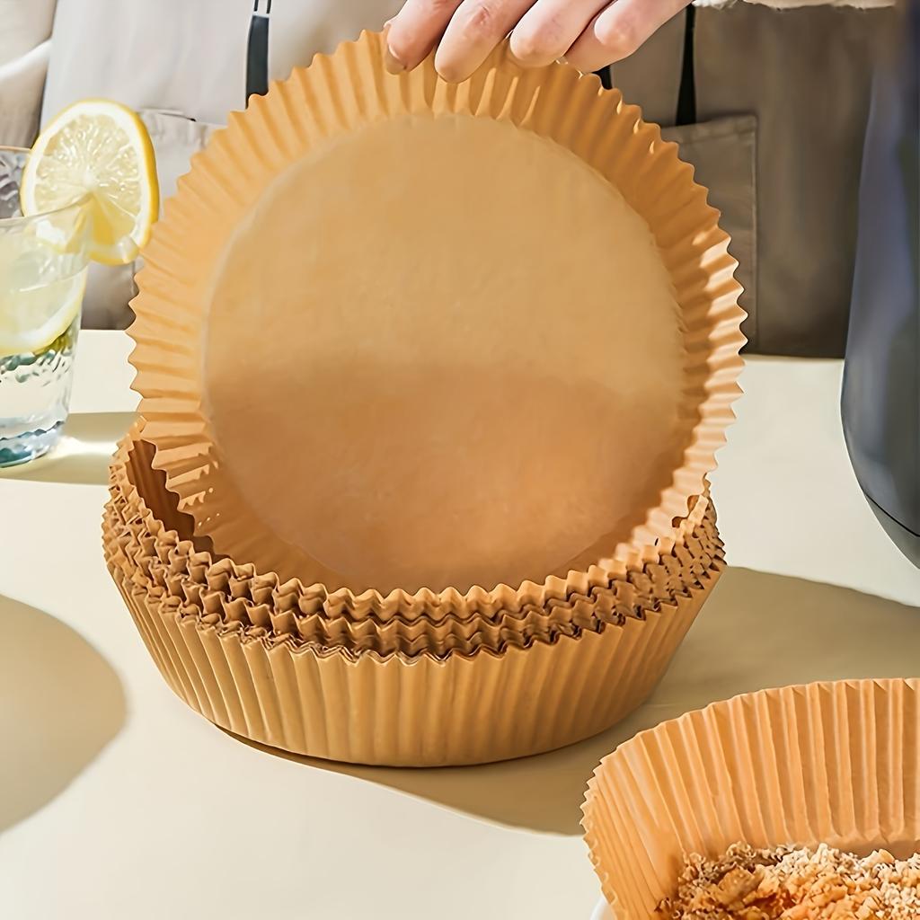 50/100pcs  Air Fryer Non-Stick Liners - Disposable, Oil & Water-Resistant Parchment Paper - Essential Kitchen Accessory for Healthy Cooking,