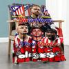 Atletico Madrid Customize Text Blanket Gift Customizable Blanket Comfortable Perfect for Office Chair Nap Livingroom Picnics Four Seasons Universal