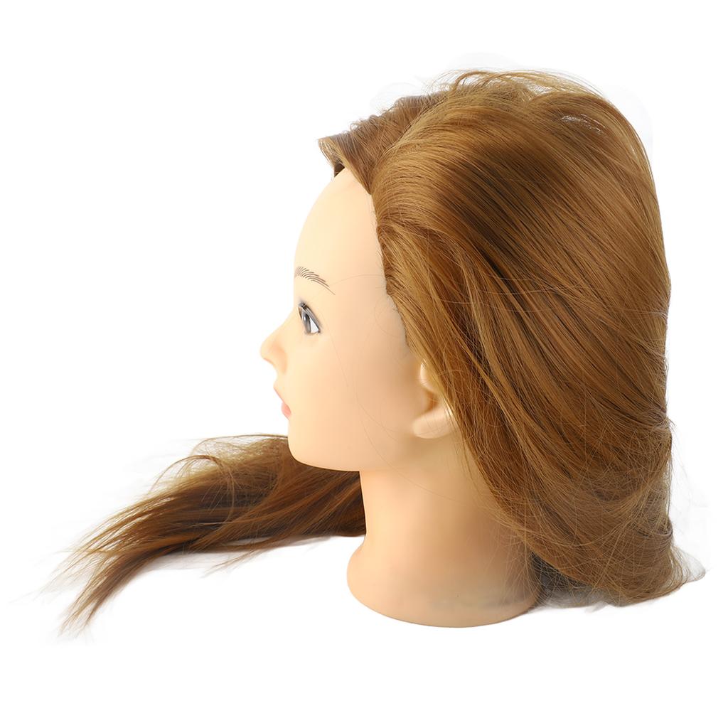 Mannequin Head Practice Manikin Cosmetology Doll Hairstyling Training Head with Hair