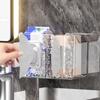 Two Section Adhesive Tissue Storage Box Transparent Bathroom Dispenser with Duals Compartment Wet Wipes Container