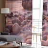 Felsiger Strand von Porth Nanven in Cornwall England bei Sonnenuntergang Chiffon Transparente Vorhänge Wohnzimmer Schlafzimmer Fenster Voiles Tüllvorhang