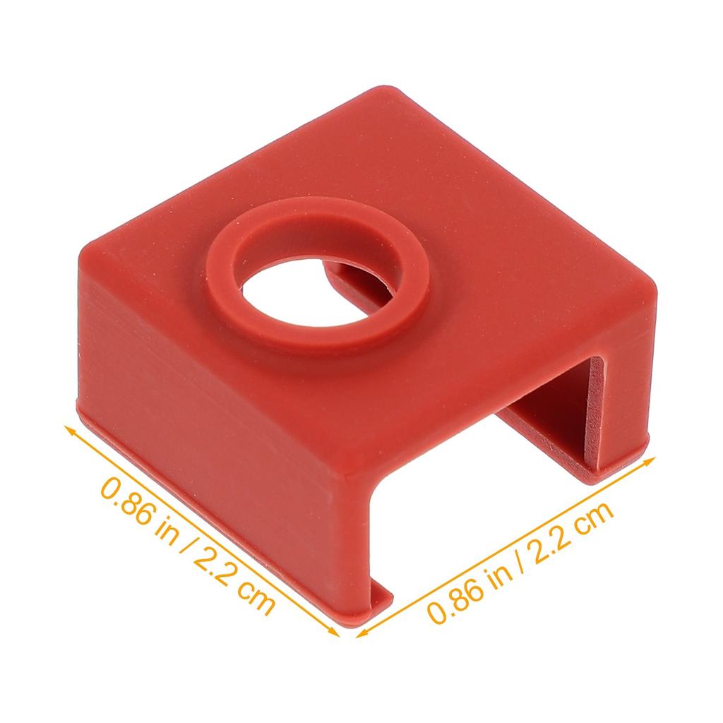6Pcs Extruder Accessories 3D Printer Heating Block Silicone Cover Retains Heat for High Temp Materials Like ABS Nylon Stable