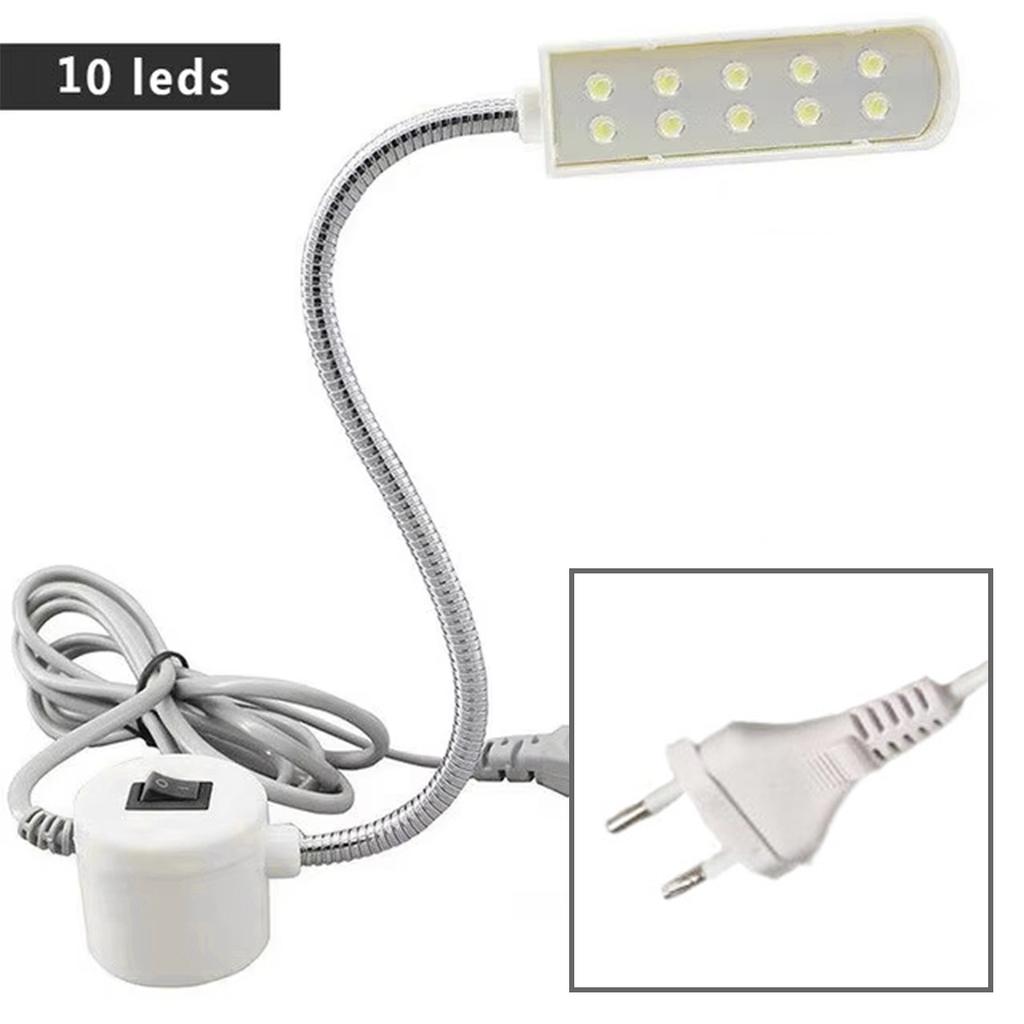 Industrial Led Light 1w 2w 3w Flexible Magnetic Work Light Portable Adsorbed Base Sewing Machine Eu/Us Plug Gooseneck Us Machine