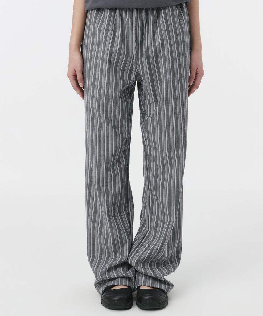 Ohesio Stripe Bootscut Banding Pants, Gray