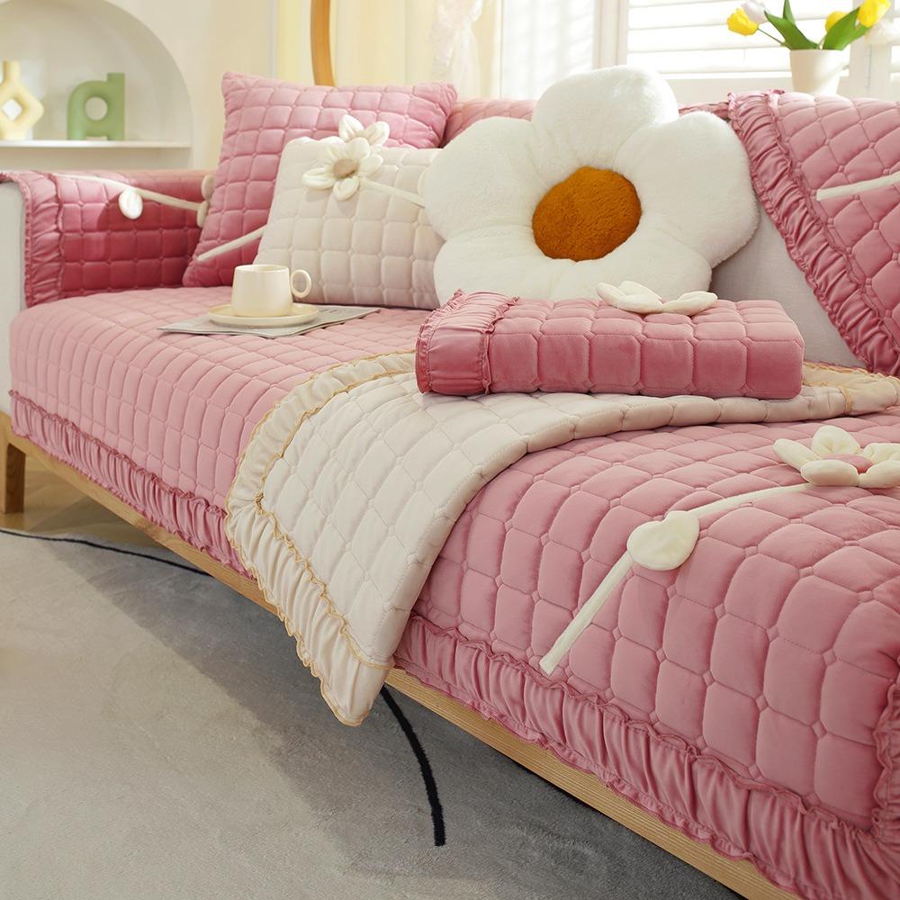 

Однотонный короткий плюшевый диван-подушка, зимний чехол с рисунком пентаграммы, толстый противоскользящий теплый диван, полотенце, кресло, 4 сезона, Universa 70*70CM