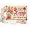 Vintage Flamingo Metal Sign Tropical Tiki Bar Decor Man Cave Retro Wall Art