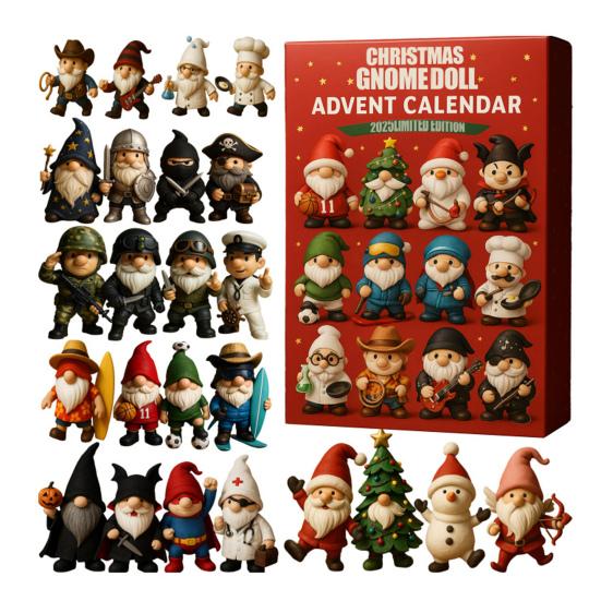 

Gnomes Advent Calendars 2025 24-Day Countdown Box for Christmas Fun Multifunctional Decoration for Kids Rooms Houses Cars A