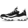 DLites 1.0 Pelle Tessuto Comode Moda Traspiranti Leggere Basse Scarpe da Papà Sneaker da Uomo Bianco Nero 52675-BKW