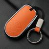Aluminum Alloy Goatskin Car Key Case Cover For Greatwall Ora R1 R2 Good Cat Gt Lightning Cat Ballet Cat White Cat Iq Keychain