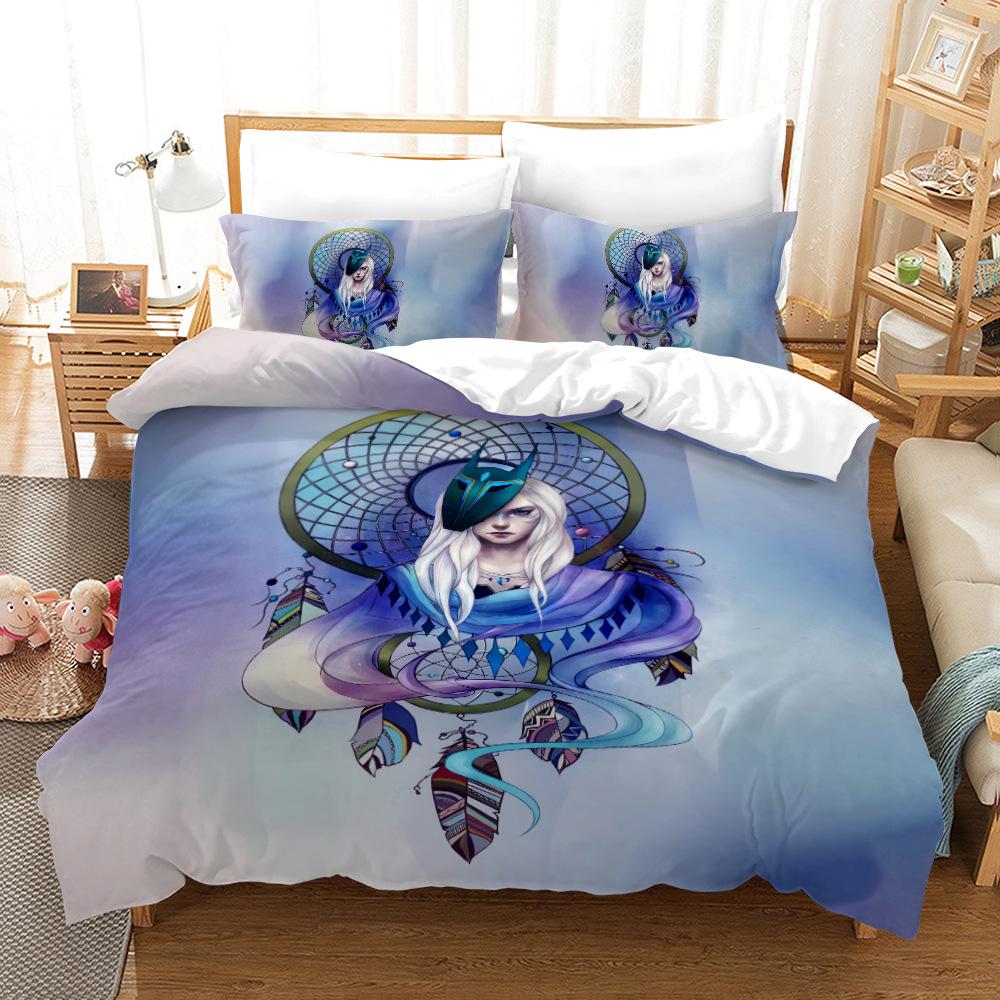 Dreamcatcher Theme Printed Bedding Set Children's Bedroom Quilt and Pillowcase AU/EU/US Double Bed/double Bed Full Size